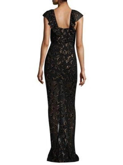 Shop Alice Mccall Off Duty Ruched Gown In Black Bronze