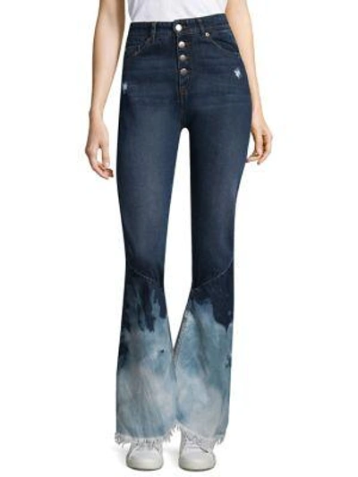 Shop Each X Other Bleached Flare Jeans In Bleach Blue