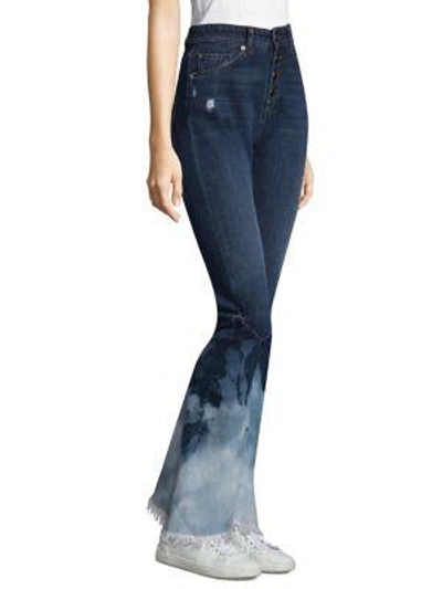 Shop Each X Other Bleached Flare Jeans In Bleach Blue