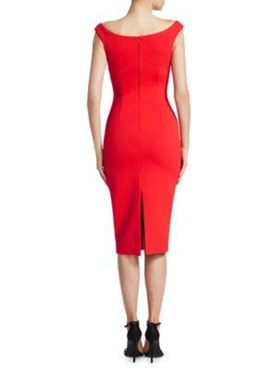 Shop Nicholas Bodycon Midi Dress In Red