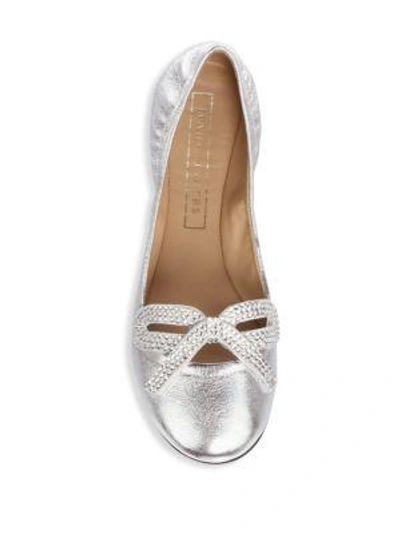 Shop Marc Jacobs Willa Strass Leather Ballet Flats In Black