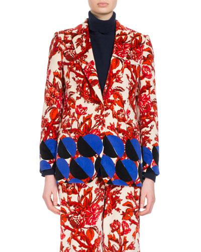 Dries Van Noten Blest Floral Circle Jacket In Multi | ModeSens