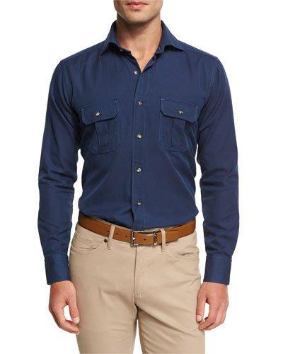 Peter Millar Collection Vintage Discovery Regular Fit Sport Shirt In