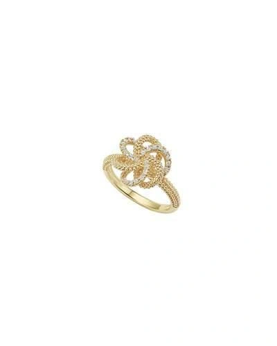 Shop Lagos Love Knot 18k Diamond Ring In Gold