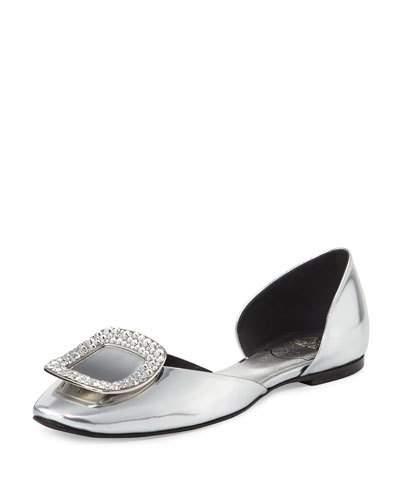 roger vivier chips strass ballerina flats