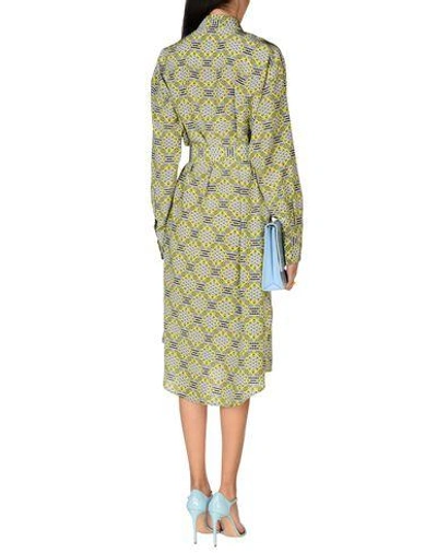 Shop Msgm Knee-length Dress In Yellow
