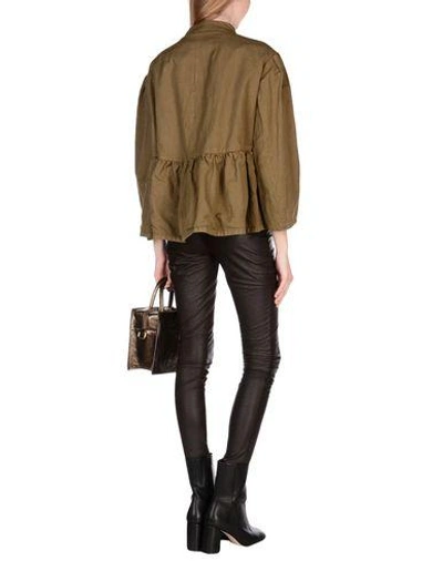 Shop Dries Van Noten Blazer In Military Green