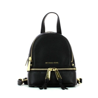 Shop Michael Michael Kors Extra Small Rhea Backpack In Black