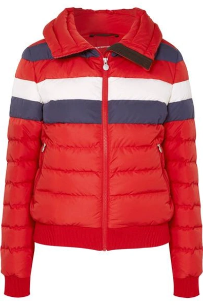 Shop Perfect Moment Queenie Color-block Quilted Down Jacket