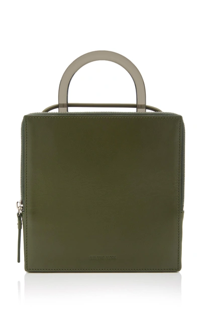 Shop Building Block Box Bag With Shoulder Strap In Green