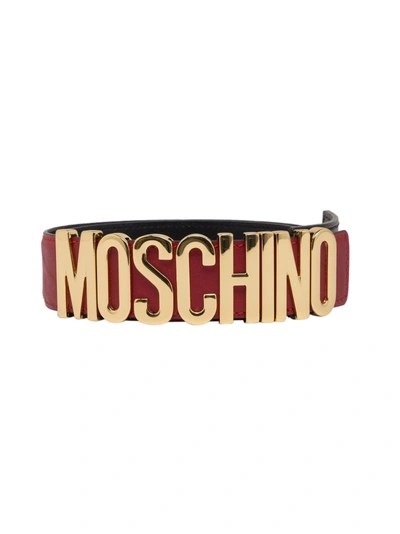 Shop Moschino Belt In Red