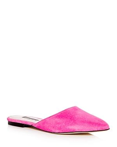 Shop Sjp By Sarah Jessica Parker Women's Slip Suede Pointed Toe Mules - 100% Exclusive In Candy Pink