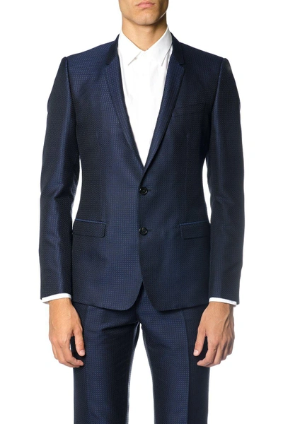 Shop Dolce & Gabbana Wool Silk Blend Suit In Blue