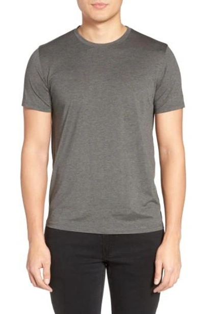 Shop Theory Silk & Cotton Crewneck T-shirt In Charcoal