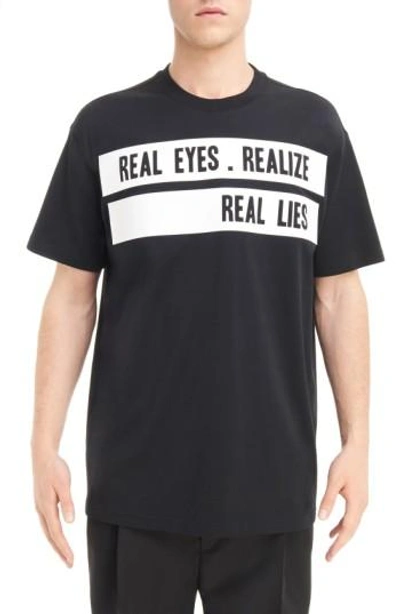 Shop Givenchy Real Eyes Logo Graphic T-shirt In Black