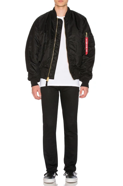 Shop Alpha Industries Ma-1 Blood Chit Bomber In Black