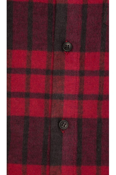 Shop John Elliott Brushed Flannel Button Up In Red