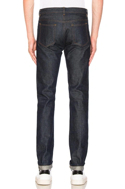 Shop Apc Petit New Standard Straight Leg Jean In Denim Dark