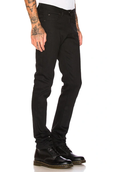 Shop Naked And Famous Super Skinny Guy Black Power Stretch