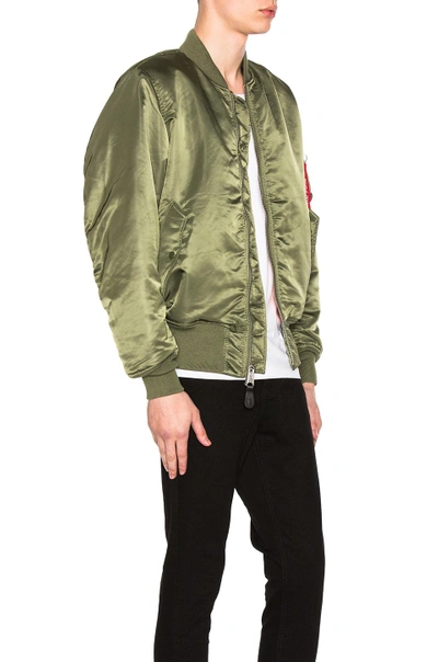 Shop Alpha Industries Ma-1 Blood Chit Bomber Jacket In Sage