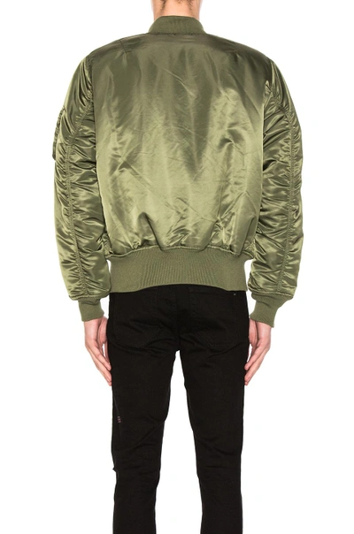 Shop Alpha Industries Ma-1 Blood Chit Bomber Jacket In Sage