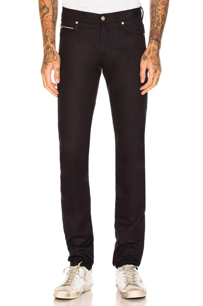 Shop Naked And Famous Super Skinny Guy 12.5oz Indigo/indigo Stretch Selvedge In Dark Indigo