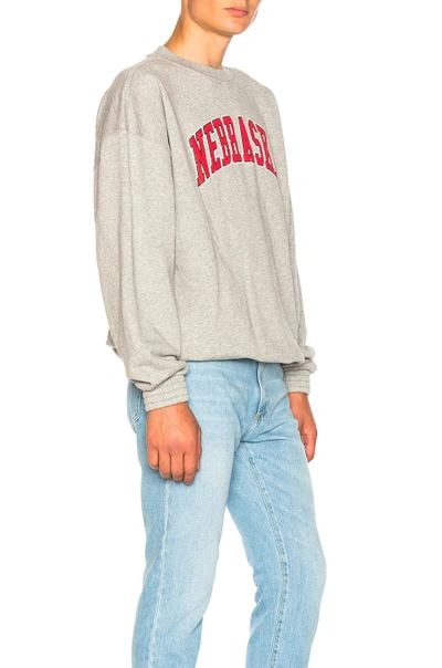 Shop Off-white Nebraska Sweatshirt In Grey Melange & Red