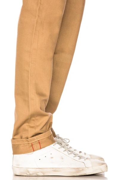 Shop Naked And Famous Weird Guy Selvedge Chino In Tan