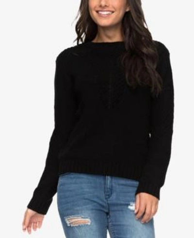 Shop Roxy Juniors' Zip-back Sweater In Oxford