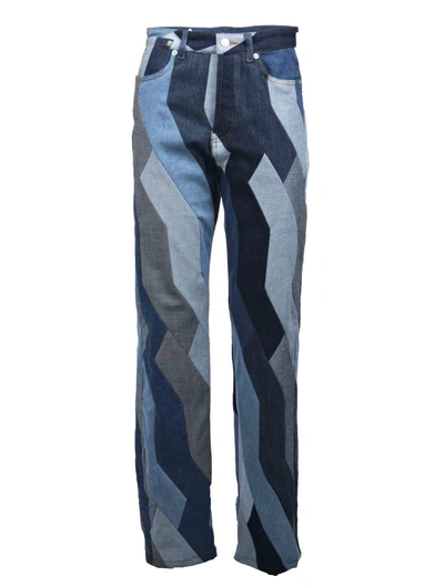 Dries Van Noten Pisco Patchwork Jeans In Blue | ModeSens