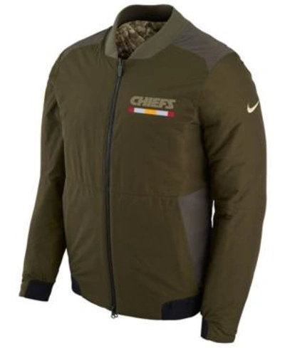 Men's Kansas City Chiefs Salute To Service Bomber Jacket In Olive