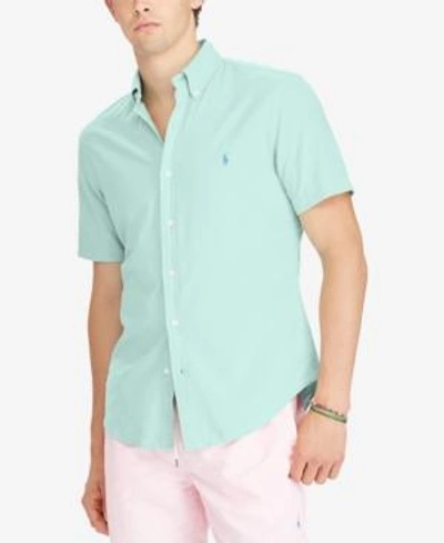 Shop Polo Ralph Lauren Men's Classic-fit Shirt In Bayside Green