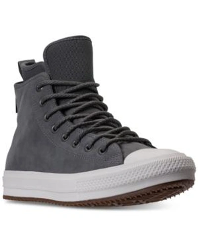 Shop Converse Men's Chuck Taylor All Star Waterproof Boot Nubuck Hi Casual Sneakers From Finish Line In Mason