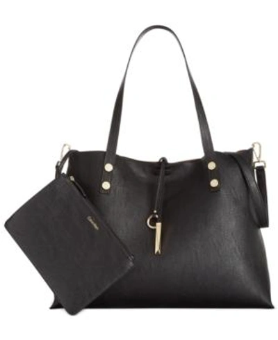 Shop Calvin Klein Large Reversible Tote With Pouch In Dahlia