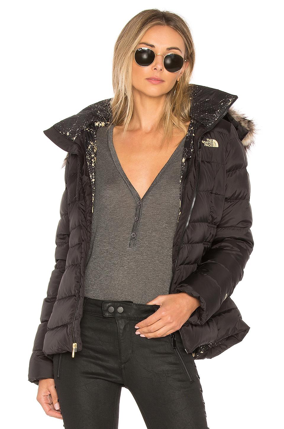 north face gotham faux fur