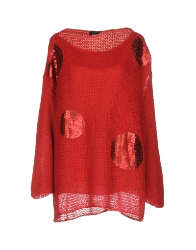 Shop Liu •jo Woman Sweater Red Size 6 Acrylic, Polyamide, Mohair Wool
