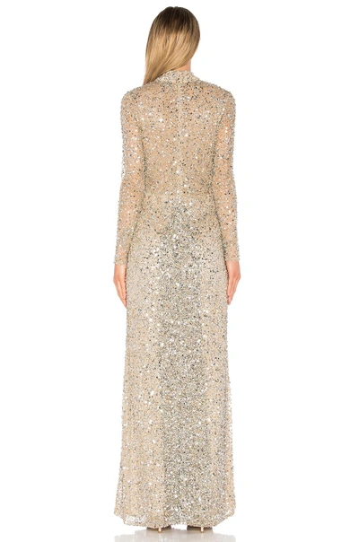 Shop Parker Black Leandra Gown In Silver