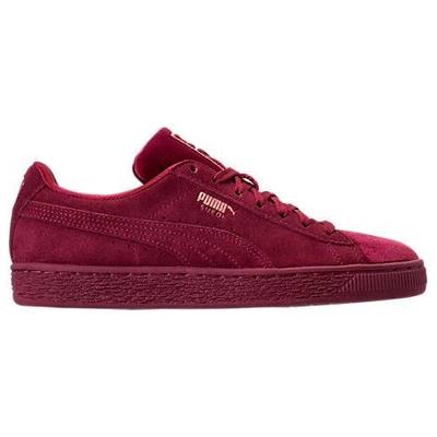 Shop Puma Women's Suede Classic Velvet Casual Shoes, Red