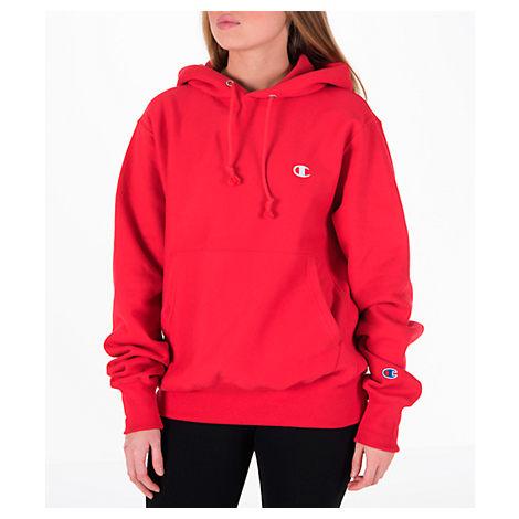 red women's champion sweatshirt