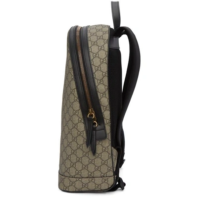 Shop Gucci Beige Gg Supreme Snake Bestiary Backpack
