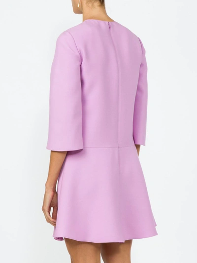 Shop Valentino Wool And Silk Crepe Flare Dress
