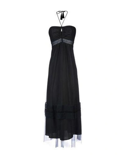 Shop Atos Lombardini 3/4 Length Dress In Black