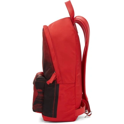 Shop Givenchy Red Small Nylon Bambi Backpack