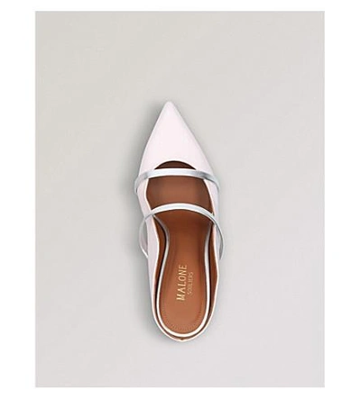 Shop Malone Souliers Maureen Satin Mules In Metal Comb