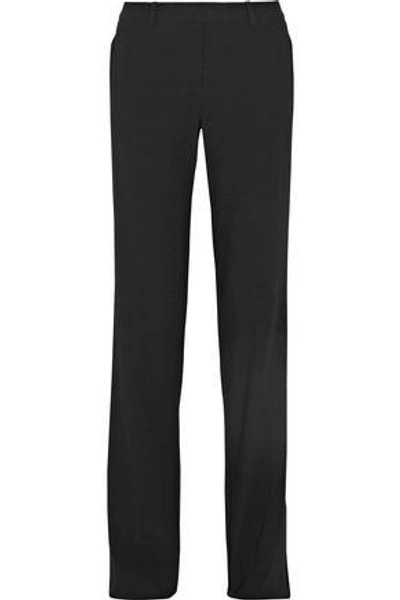 Shop Michael Kors Woman Straight-leg Wool Pants Black