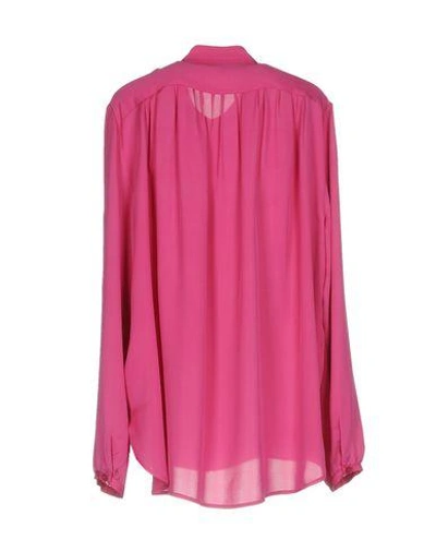 Shop Michael Michael Kors Silk Shirts & Blouses In Fuchsia