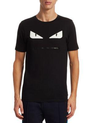 fendi t shirt zip mouth