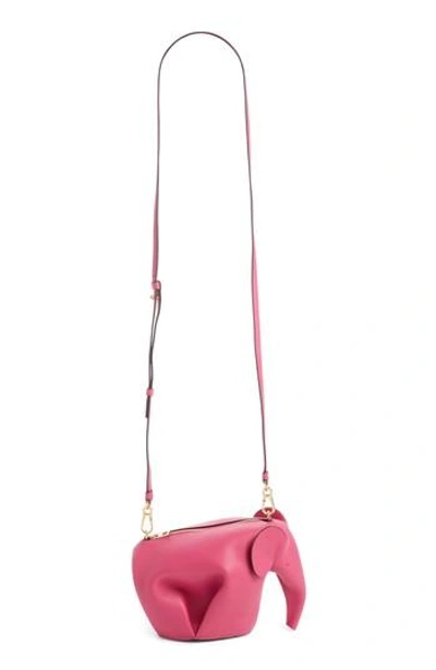 Shop Loewe 'mini Elephant' Crossbody Bag - Pink In Fuchsia
