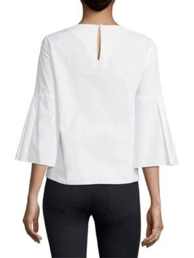 Shop Kobi Halperin Melaine Chic Cotton Blouse In White