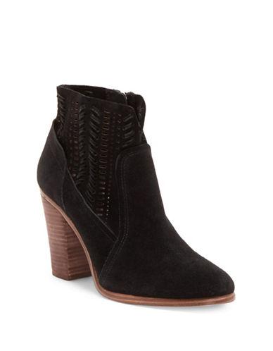 Vince Camuto Fenyia Woven Ankle Booties Women's Shoes In Black | ModeSens